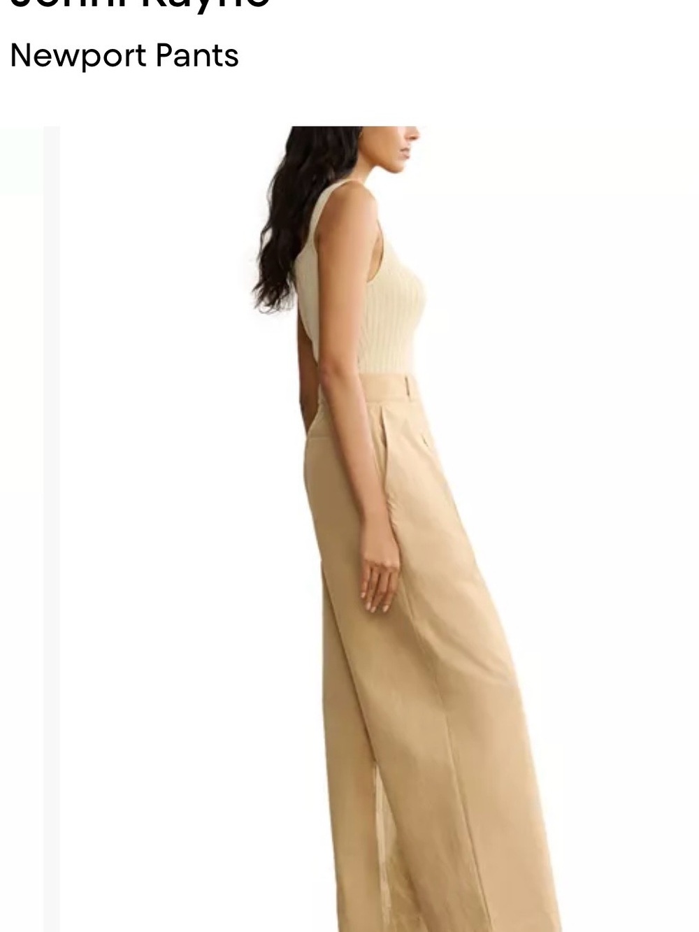 Jenni Kayne Newport trousers Wide-Leg Pants in Camel Tan size 12 - Picture 2 of 11